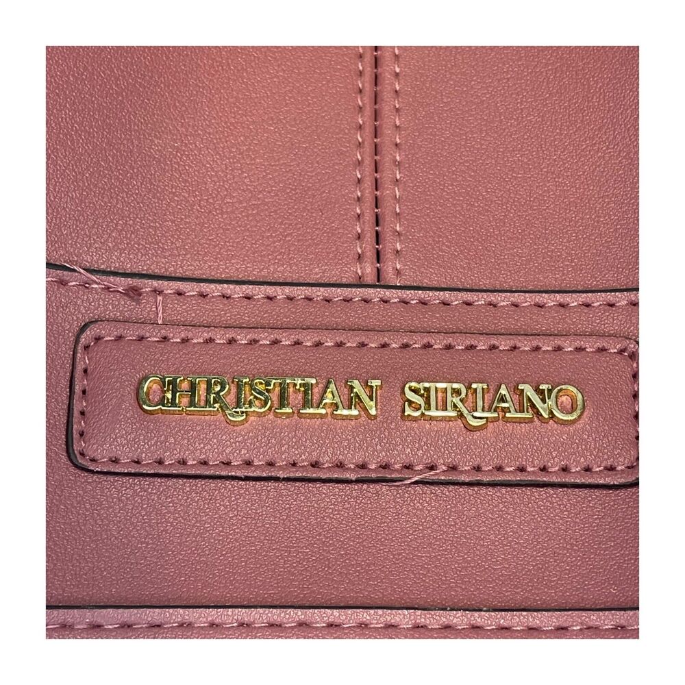 Christian Siriano for Payless Womens Handbag Pink Faux Leather Snap Shoulder Bag - Picture 9 of 11